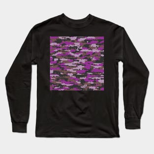 Camo Pattern - Purple Brown Long Sleeve T-Shirt